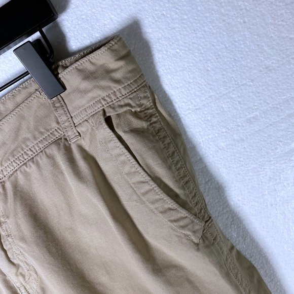 Lucky Brand Women's Size 10 / 30 Khaki Embroidered Floral Khaki Pants Cropped - Picture 7 of 11